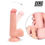 Bior toys СЕКС ИНСТРУКТОР 17,5 см – телесный фаллоимитатор на мощной присоске с гибким стержнем