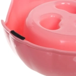 Миска пластиковая для медленного кормления «Зиг-Заг» 21*6,5см цвет розовый