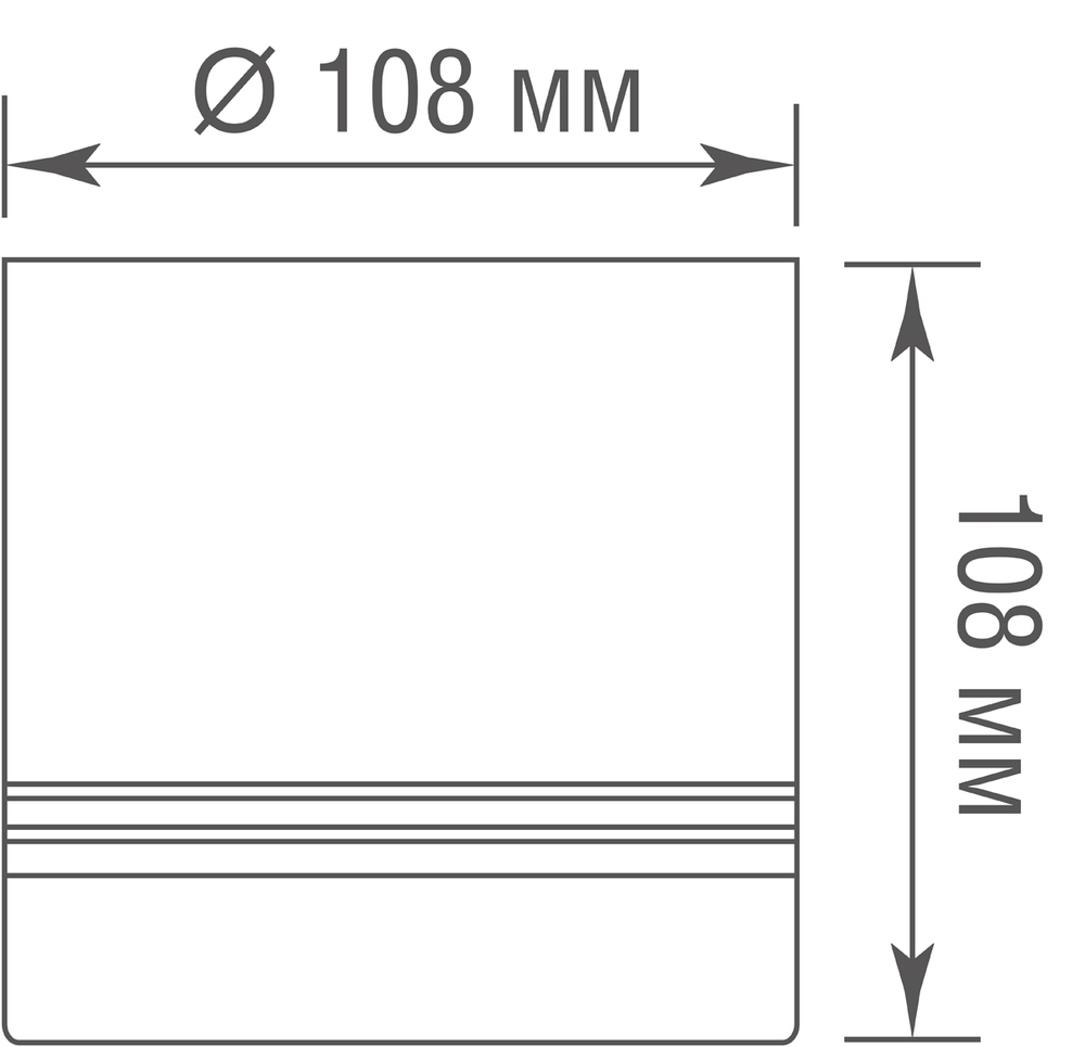 Накладной светодиодный светильник, 15 Вт