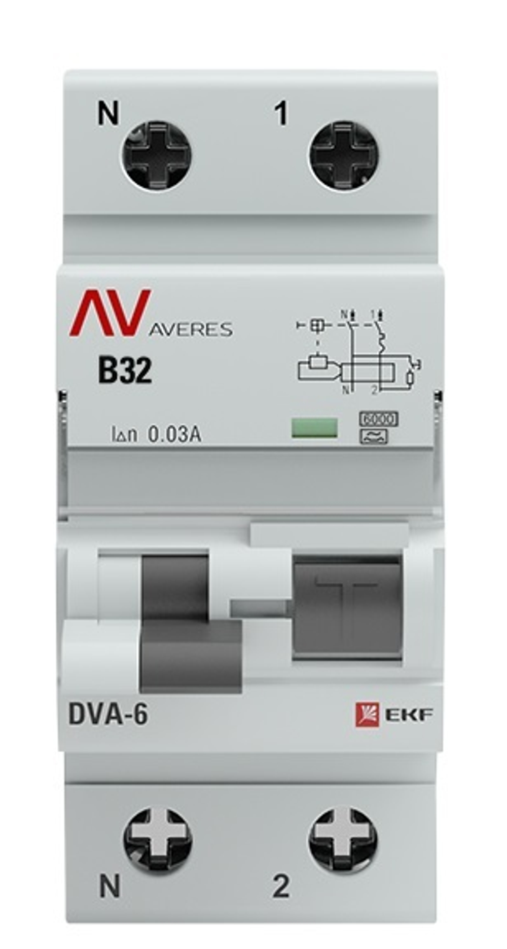Автомат дифференциальный EKF rcbo6-1pn-32B-30-a-av