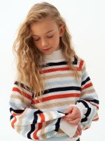 Джемпер для девочки AT1215 мультиколлор