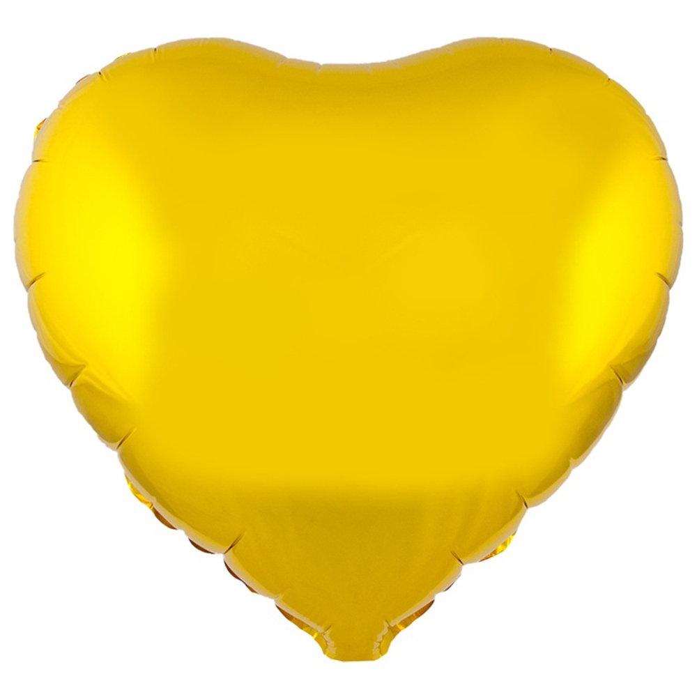 Шар фольгированный Сердце 45 см (Золотой)