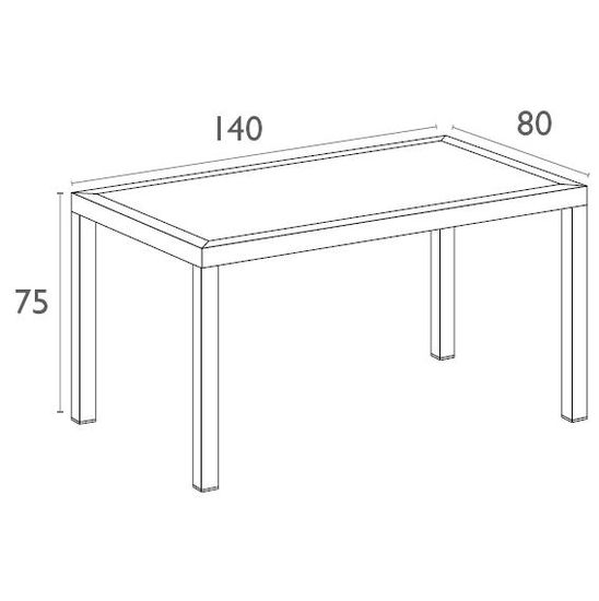Стол пластиковый Orlando 140 коричневый Siesta Contract Турция
