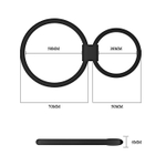 Черное двойное эрекционное кольцо