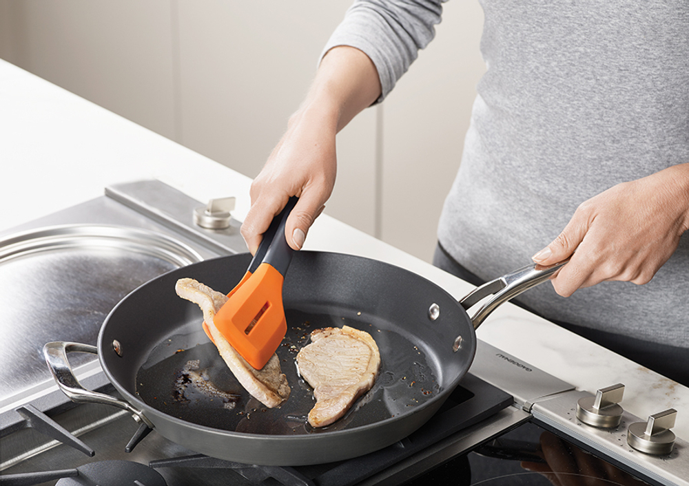 Щипцы для гриля turner tongs, серо-оранжевые