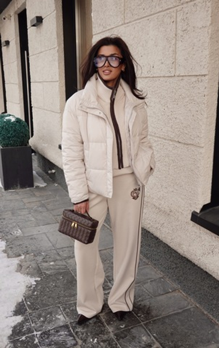 Куртка демисезонная с манишкой из трикотажа