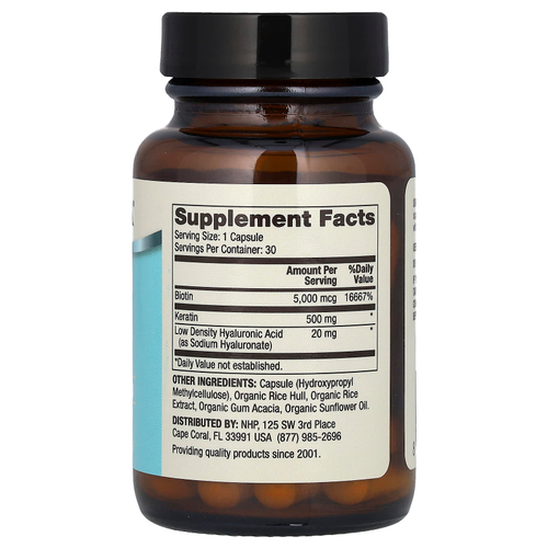 Dr. Mercola, Волосы, кожа и ногти, 30 капсул