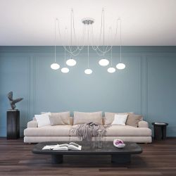 Citilux ATMAN SMART CL226A071 LED RGB Умная подвесная люстра Матовый Хром