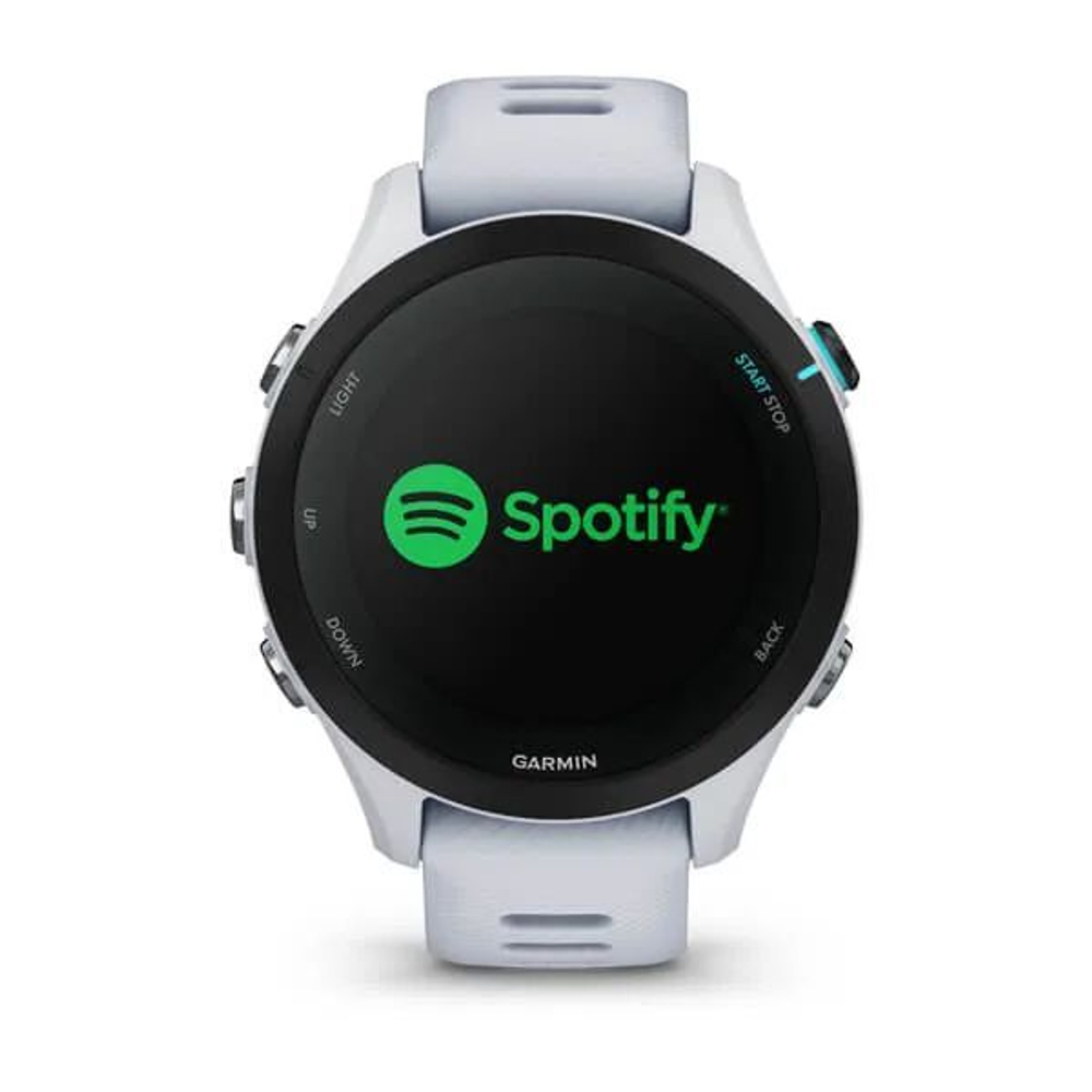 Смарт часы Garmin Forerunner 255S Music с белым ремешком