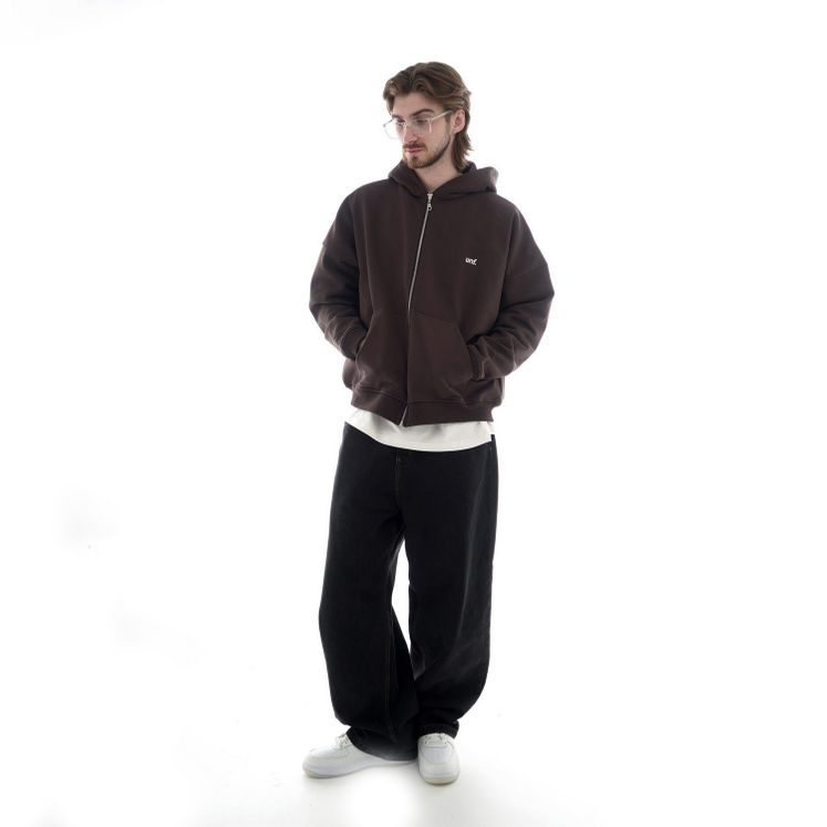 Худи UNIFORM HEAVY ZIP UNF, коричневый