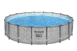 Каркасный бассейн Bestway Steel Pro MAX 549х122 см + фильтр-насос 5678 л/ч, лестница, тент (5618Y BW)