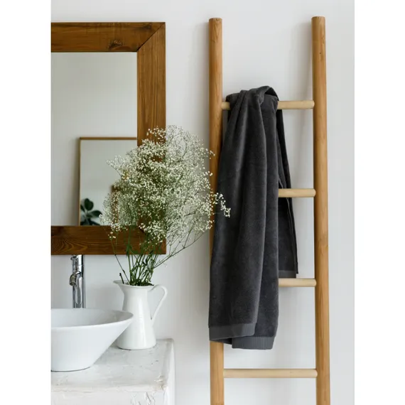 Полотенце банное темно-серого цвета Essential, 90х150 см