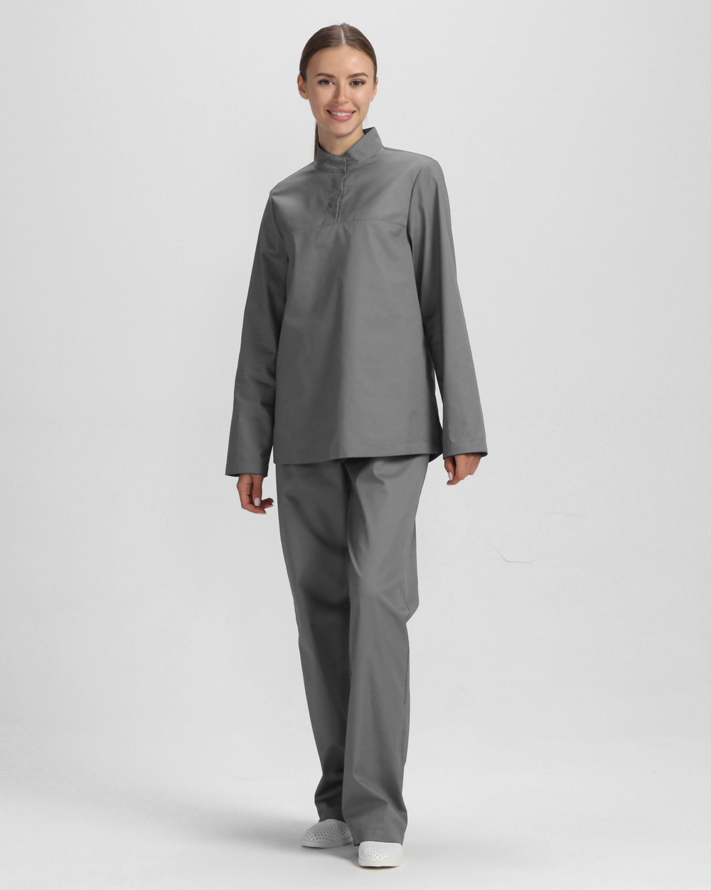 Костюм женский ХАССП-Стандарт NEW (тк.Смесовая,160), серый