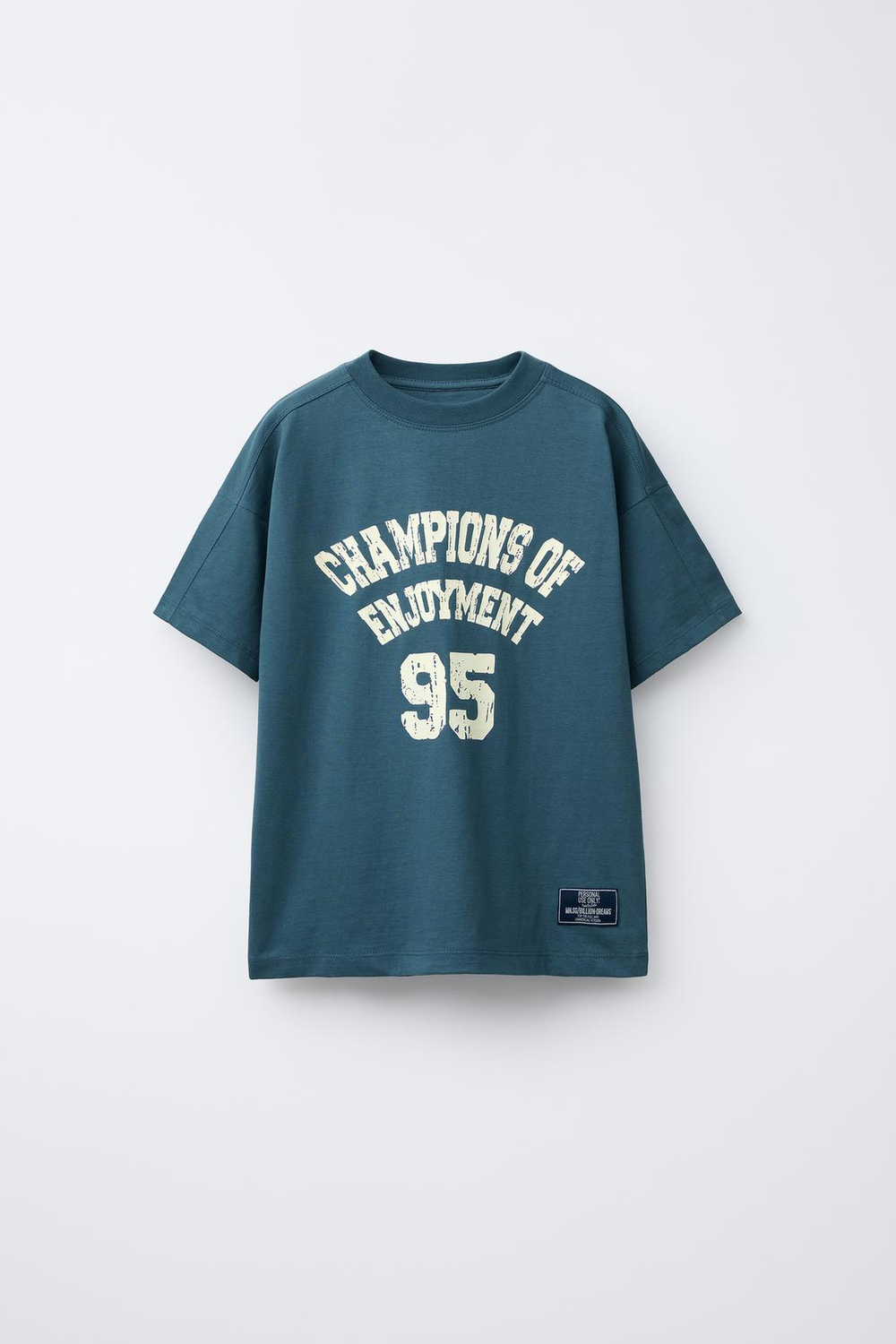 ZARA КОМПЛЕКТ ИЗ ФУТБОЛКИ И ШОРТОВ-БЕРМУДОВ, ЯРКО-СИНИЙ