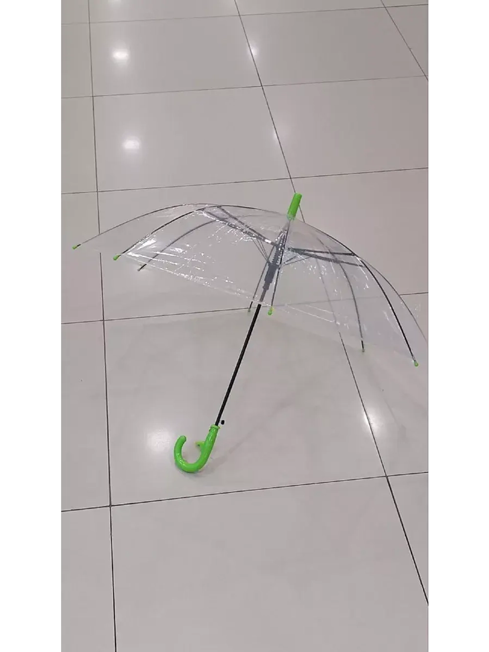 Зонт детский  складной трость прозрачный