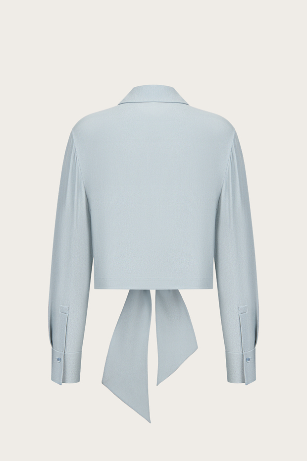 БЛУЗА ИЗ ШЕЛКА С ЗАВЯЗКАМИ