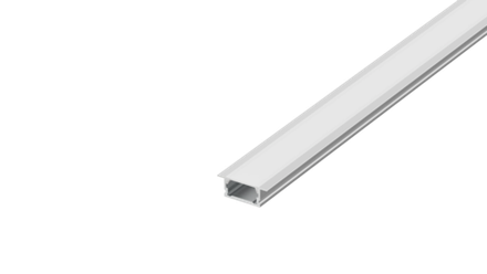 Donel, Встраиваемый алюминиевый профиль, 18,4х7х2000мм. В комплекте матовый экран, 4 торцевые заглуш