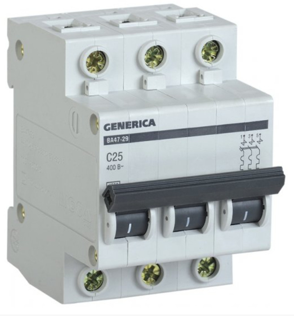 Автомат "GENERICA" 25А 3р