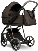 Детская коляска Roan Sol Vintage Luxury 2.0 3 в 1 с автокреслом Tutis Elo Lux EduSky Black VIN 04/TC Turkish Coffe/Bronze/руч.Cappuccino