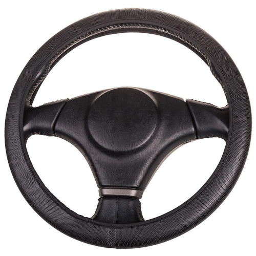 Оплетка руля для перетяжки Skyway Eco Flex-3 экокожа M черная