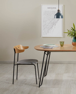 Стол Novaks 140 (220) х90 черный, шпон натуральный