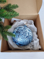 Шар стеклянный "Спас на крови",  ручная роспись