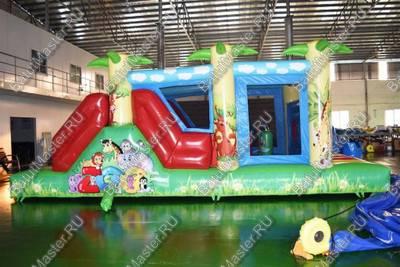 Надувной батут "Джунгли" 8*3*3 м