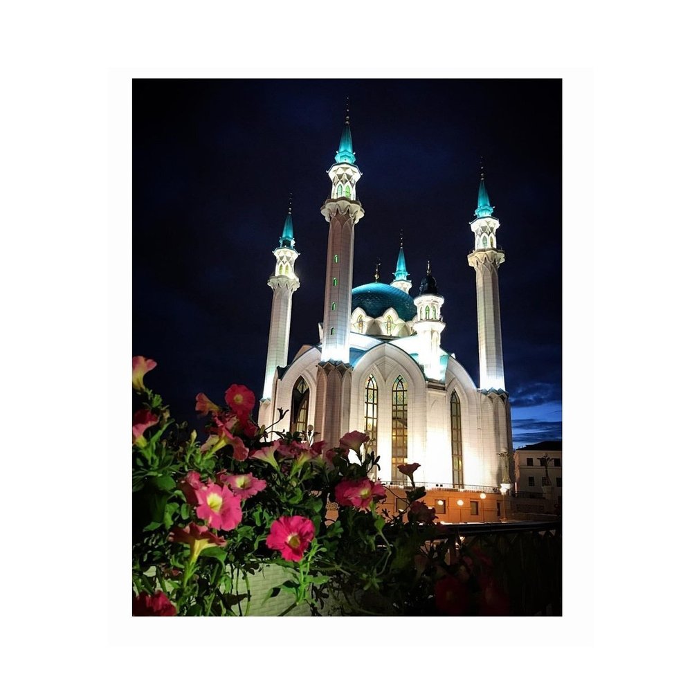 Алмазная мозаика Alingar, на подрамнике, с полным заполнением, (матов.), 20х30 см, 22 цвета, "Мечеть Кул-Шариф"