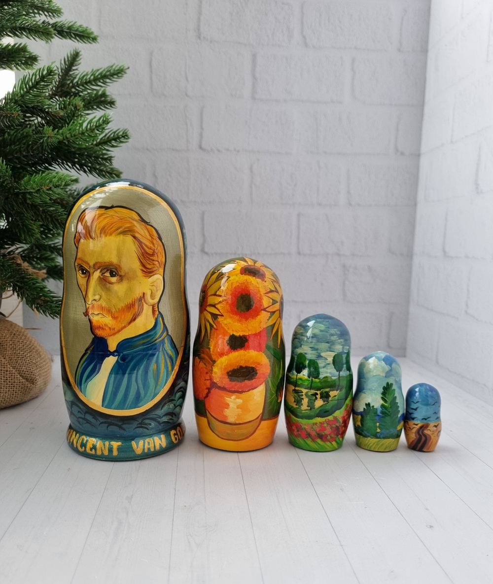 Матрёшка 5м 18см "Ван Гог" портретная