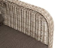 "Гляссе" диван трехместный из искусственного ротанга, цвет бежевый