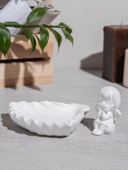 Ангел Мила и подставка ракушка