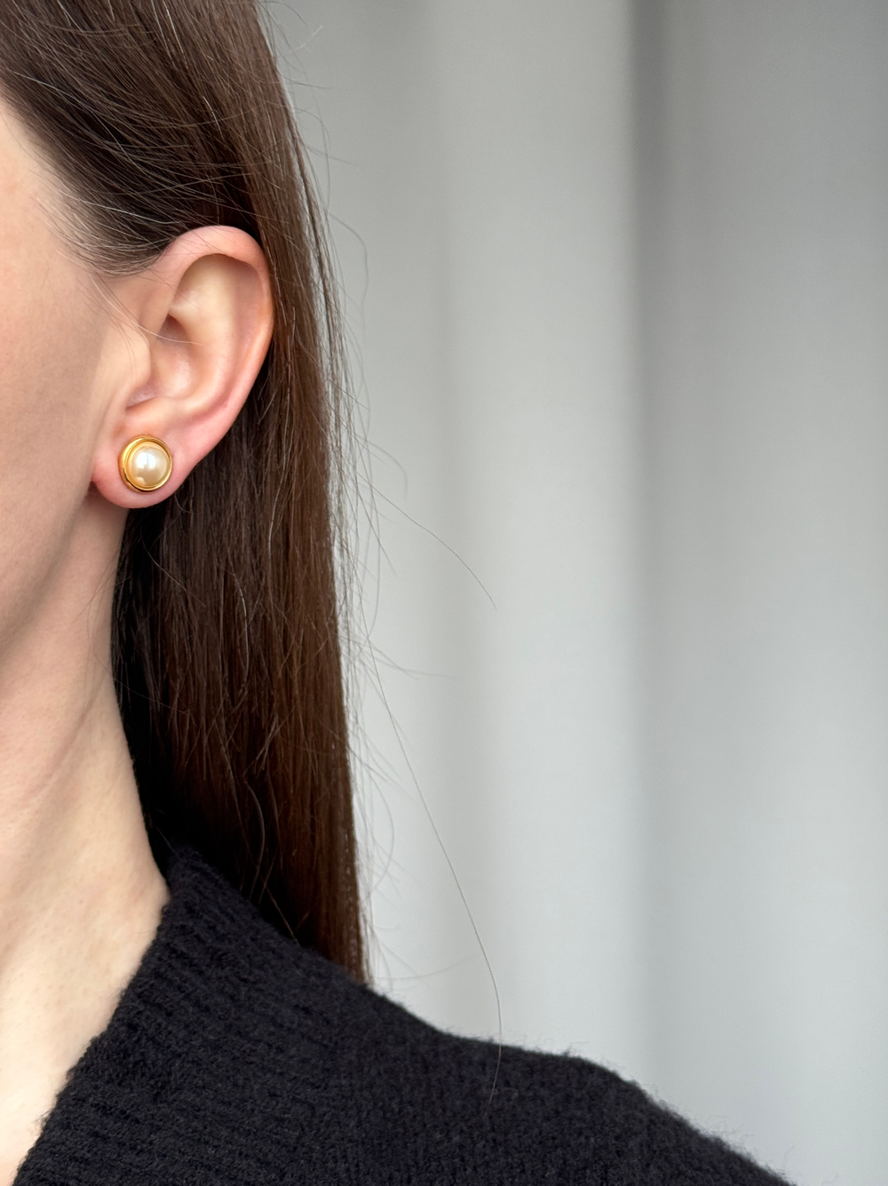 Серьги пусеты с «жемчугом»