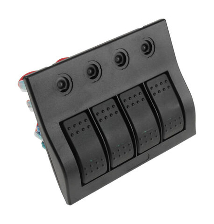 Панель бортового питания 4 переключателя, автоматы