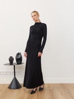 ПЛАТЬЕ С ДРАПИРОВКОЙ «BELLA» ЧЕРНЫЙ