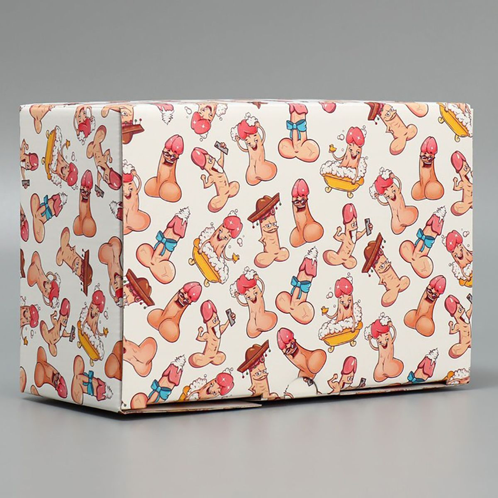 Сборная подарочная коробка «Веселые джентельмены» - 22 х 15 х 10 см. (Цвет: разноцветный)