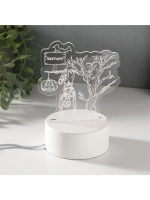 Светильник 3D ночник RISALUX «Веселье», LED, RGB, от сети