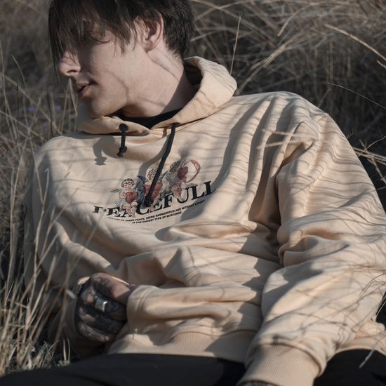 Худи HOOK Писфул бежевый