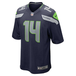 Футболка Nike Home Game Jersey Throwback Player Seattle Seahawks #14 DK Metcalf Navy Blue