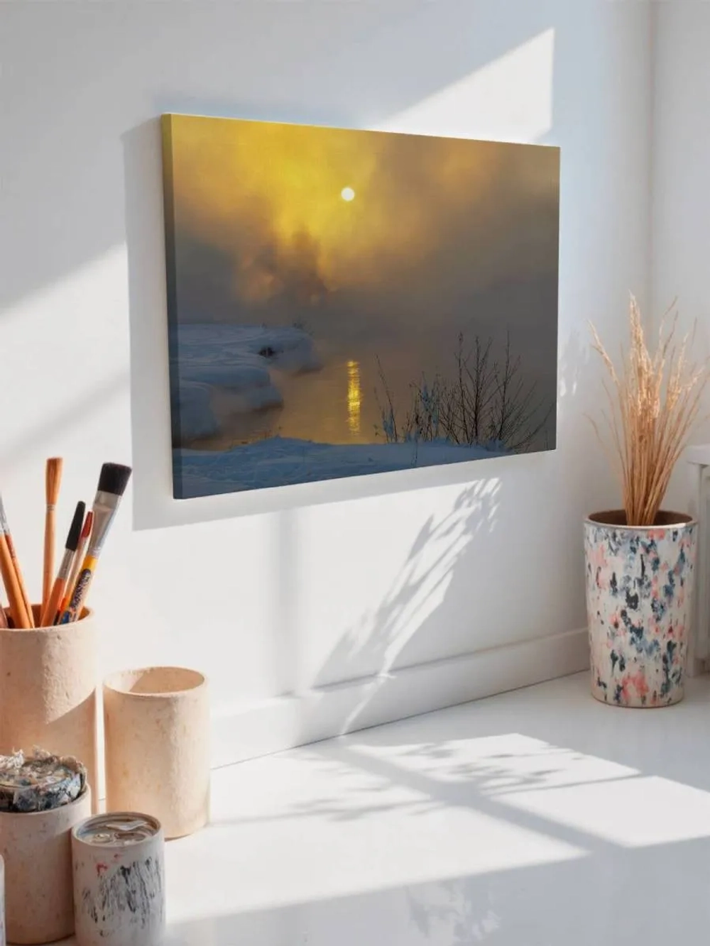 Картина на стену 40 X 50 Зимнее озеро