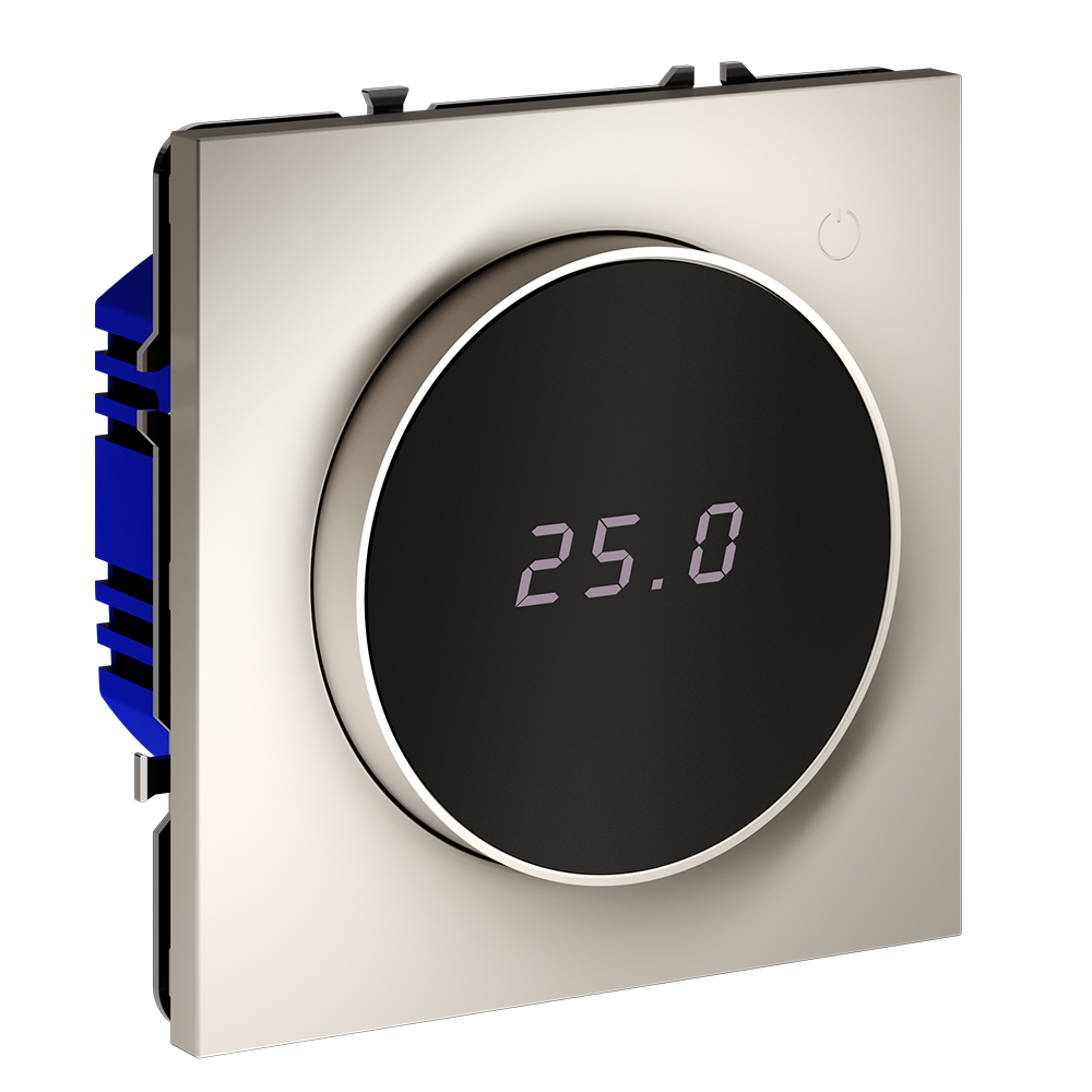 Терморегулятор электронный VOLTUM S70 с индикацией и датчиком, для теплого пола, (кашемир)
