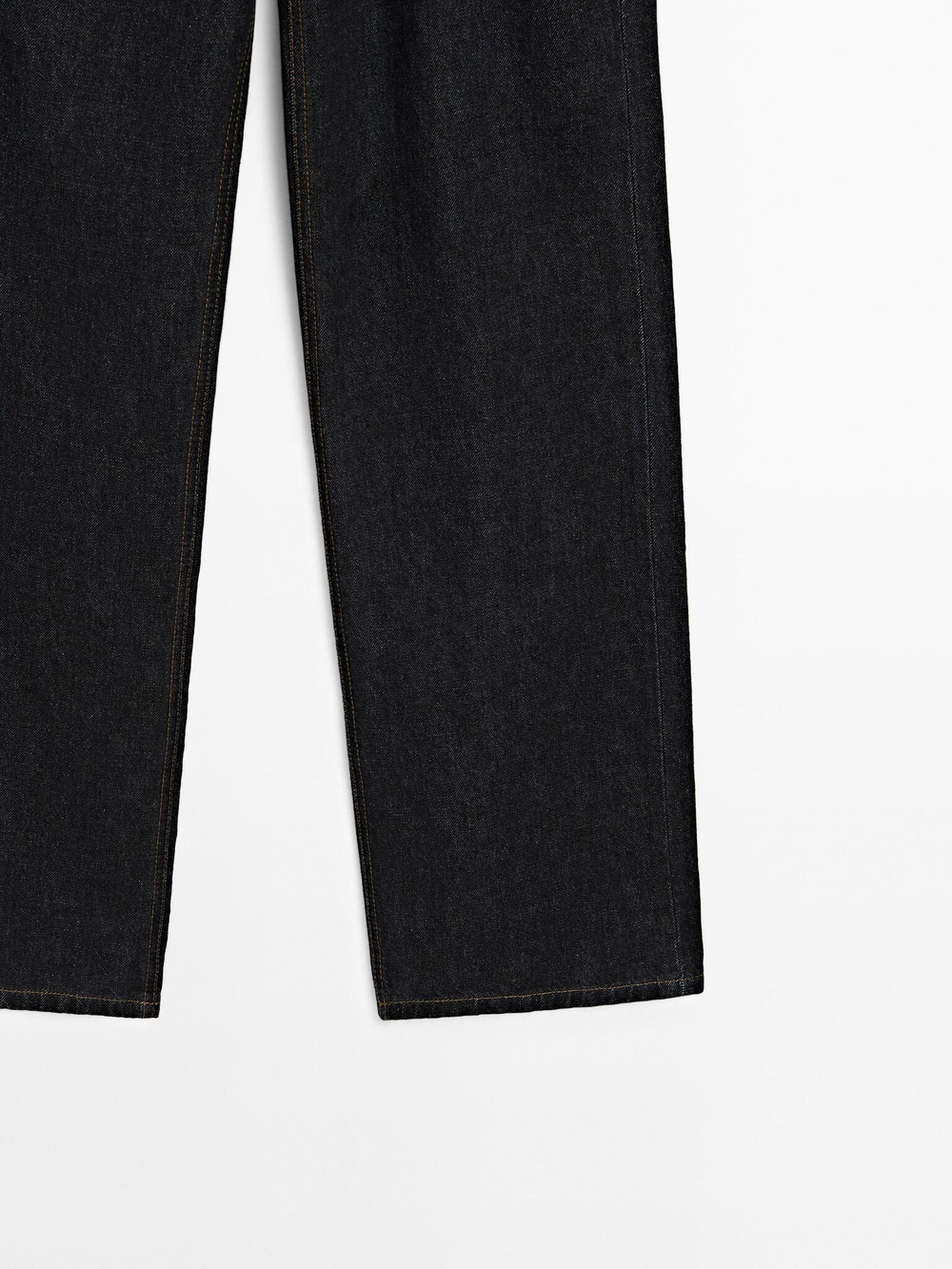 Massimo Dutti Джинсы со средней посадкой и широкими штанинами, темно-синий