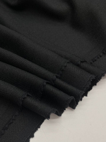 Шерсть костюмно-плательная черная в диагональ