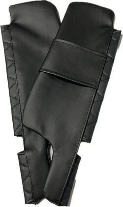 Чехлы на козырьки ВАЗ 2108, 2109, 21099, 2113, 2114, 2115 (чёрная нить Бабочка)