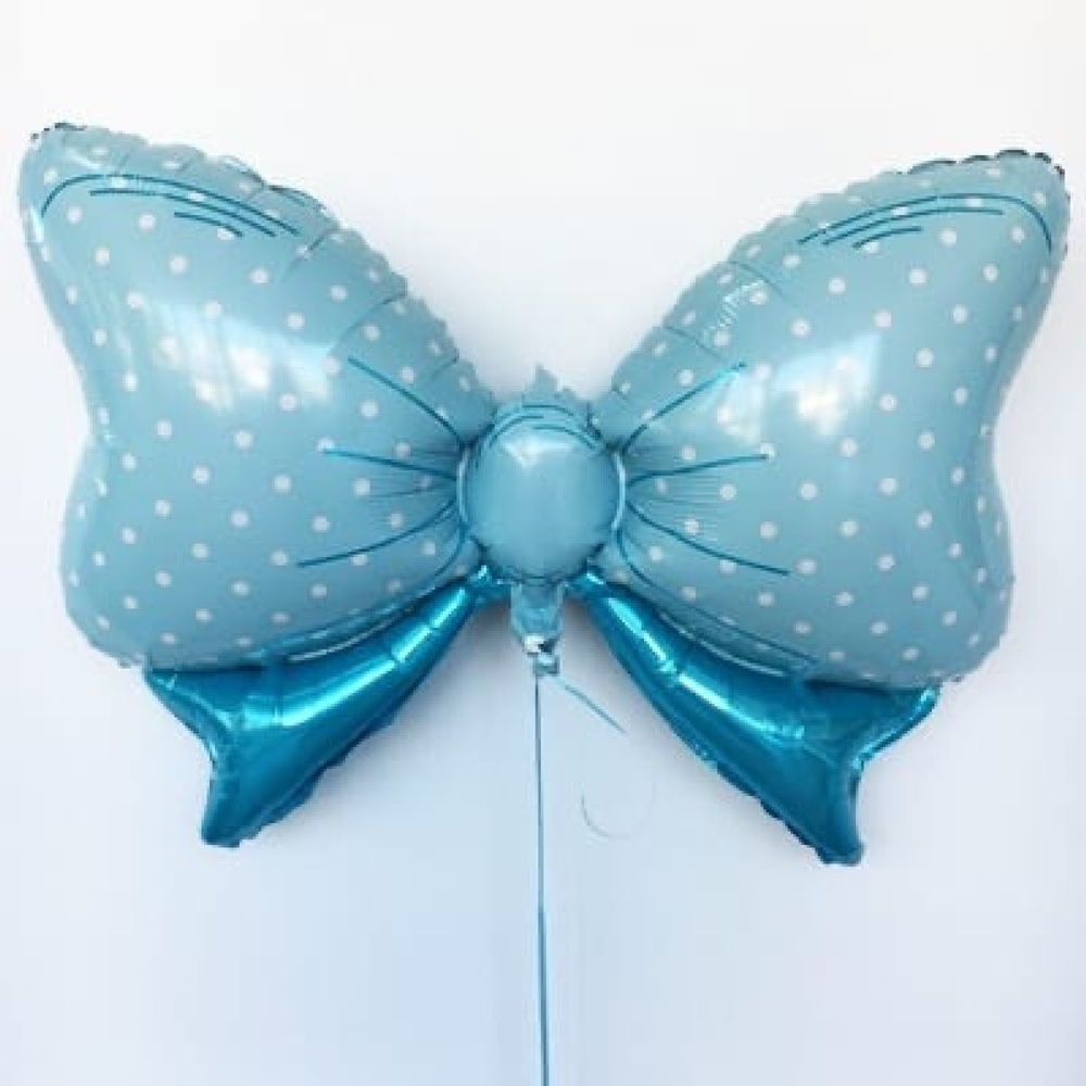 G Шар фигура Бант голубой 43"/ 108 см (БГ-44) 