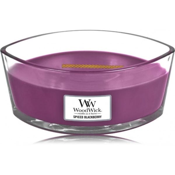 WoodWick Spiced Blackberry - Ароматическая свеча с ароматом ежевики с корицей 453 г