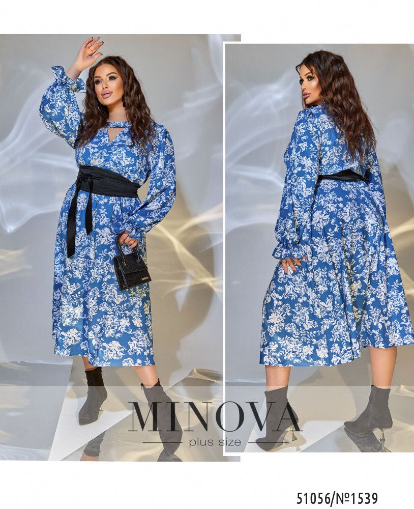 Платье 1539-синий Minova Платье 1539-синий Minova