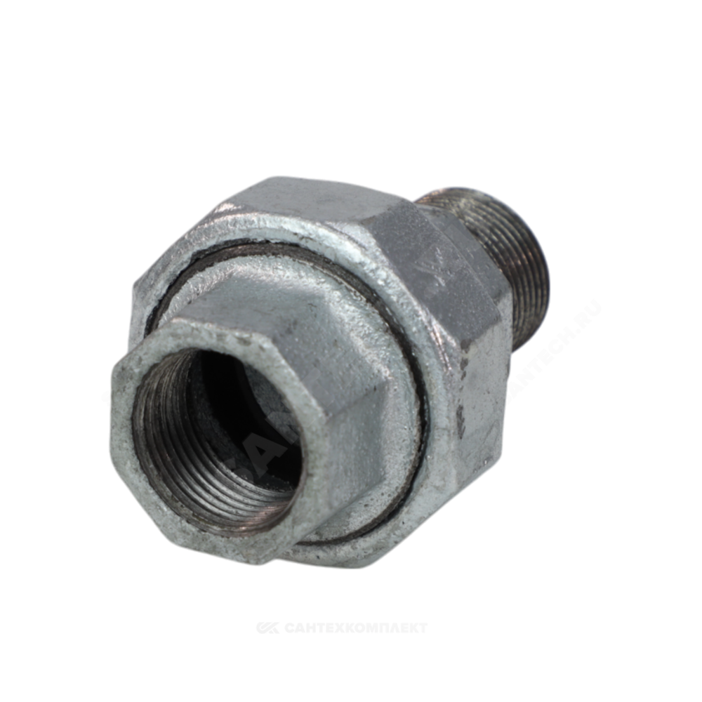 Соединитель прямой американка чугун оц Ду 40 (1 1/2") ВР/НР Fittex PLUS