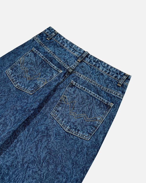 Джинсы Loose Ghost Pattern синие - фото 3