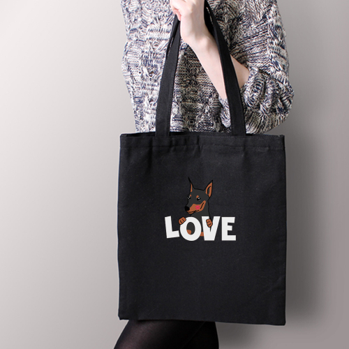 Тканевая сумка "Цвергпинчер LOVE"