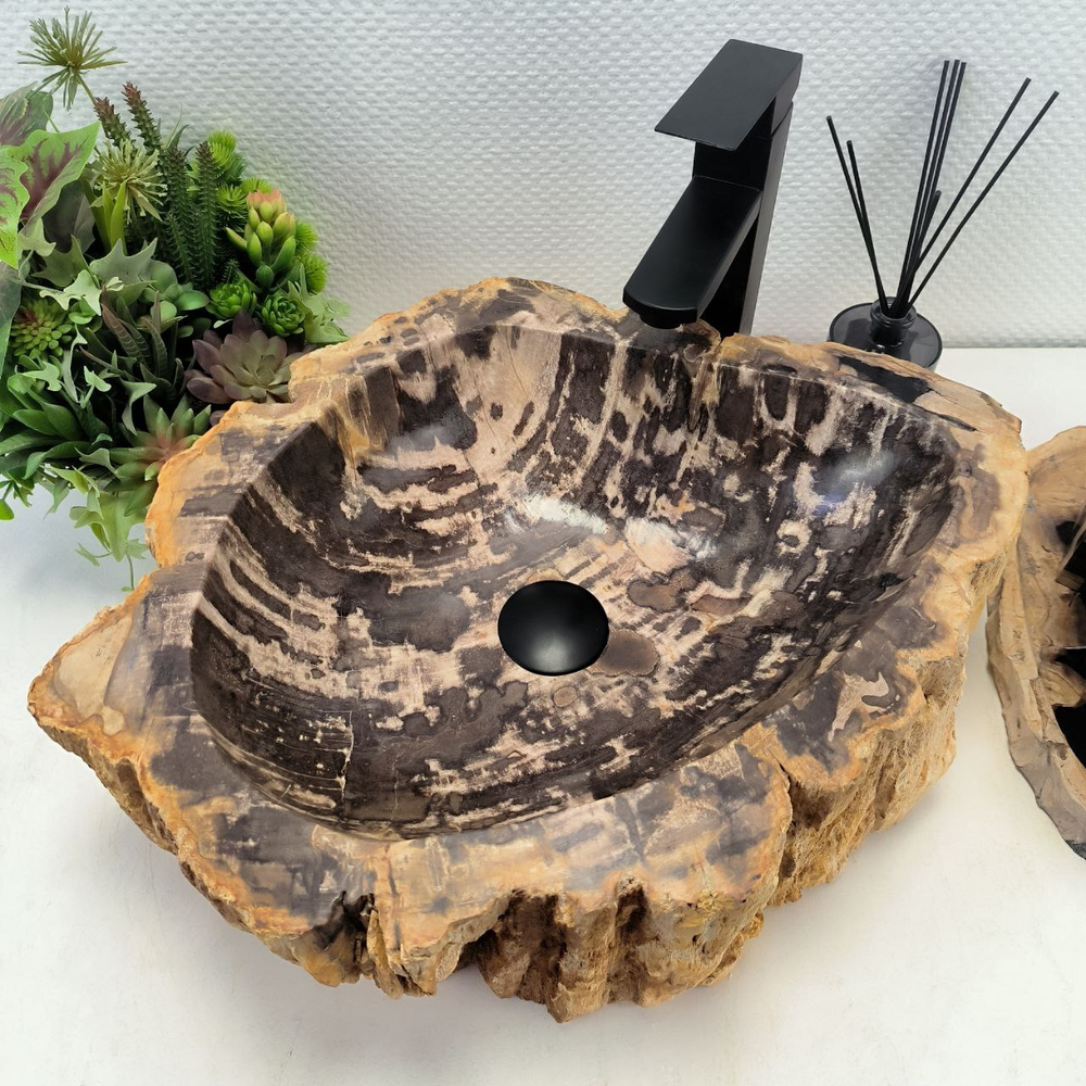 Раковина из окаменелого дерева OD-62498 53*42*15